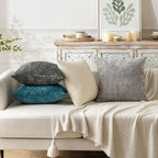 MIULEE Pack of 2 Couch Throw Pillow Covers 18x18 Inch Coastal Teal Modern Boho - Image 2