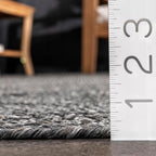 nuLOOM Wynn Charcoal Solid Power Loomed Indoor/Outdoor Runner Rug, 2' x 12'