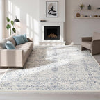 Washable Rugs 8x10 Area Rugs for Living Room- Large Vintage Rugs for Bedroom by Lbris
