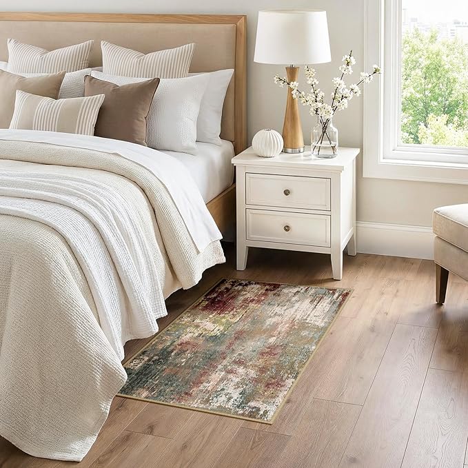 Washable Area Rugs 3x4 Non-Slip Modern Abstract Soft - Image 2