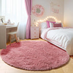 ONASAR Blush Round Area Rugs 5ft, Soft Bedroom Circle Rug Mats by ONASAR