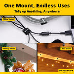 Zip Tie Adhesive-Backed Mounts 100Pk. Professional-Grade, UV Black Cable Tie Bases, 1.1 x 1.1. Screw-Hole Anchor Point Provides Optimal Strength for Long-Term Durability & Use and Clutter-Free Cables.