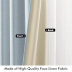 MIULEE 100% Blackout Linen Curtains - Image 6