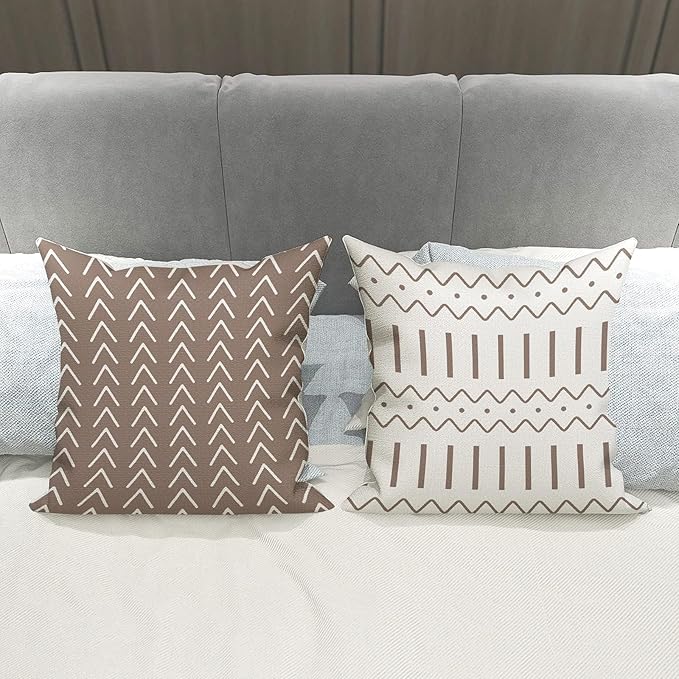 YCOLL Pillow Covers 20x20 Set of 4, Modern Sofa Throw Pillow Cover, Decorative - Image 4