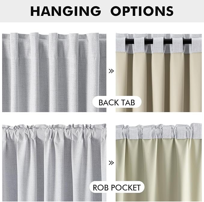 MIULEE 100% Blackout Linen Curtains - Image 5