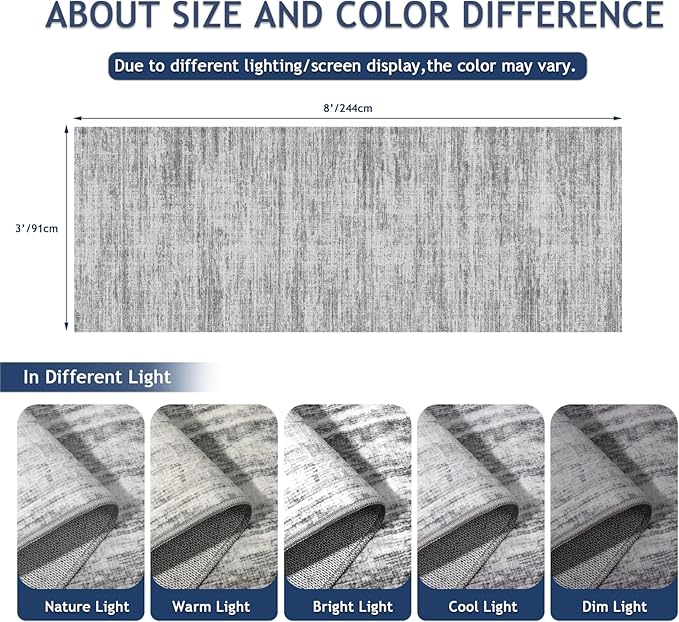 3x8 Runner Rug Non Slip Washable Rugs - Image 2