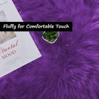 Goolela Purple Area Rug 6x9 Fluffy Fuzzy Furry Shag Carpet - Image 5