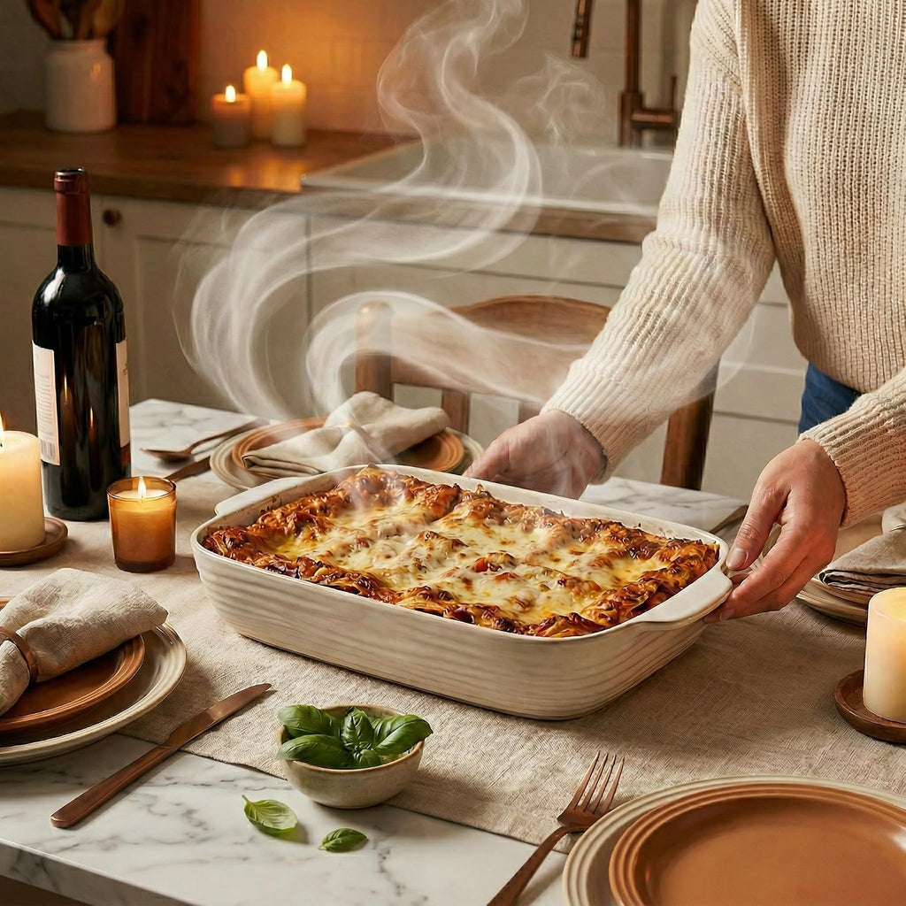 Casserole Dishes for Oven, Baking Dish Set of 3, 12.9"/10.8"/8.4"