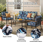 hyha 4Pcs Patio Cushion Covers, Stretch Outdoor Couch Cushion Covers Replacement - Image 3