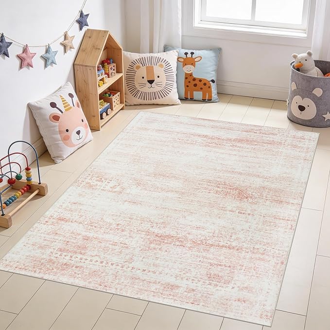 Washable Rugs 5x7 Area Rugs for Living Room, Dining Room- Ultra Soft Faux Wool - Image 2