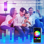 FRIDEKO HOME Floor Lamp, 9W 800LM Color Changing Smart Bulb, White Shade