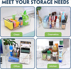 Pantry Organization and Storage Bins with Dividers Kitchen Organizer 2 Pack