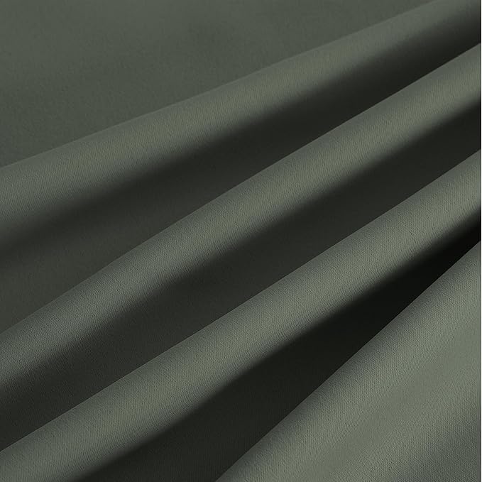 NICETOWN Room Darkening Draperies Curtains Panels, 2 Panels Dark Mallard W52 x - Image 9
