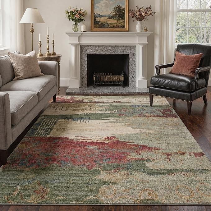 Area Rugs 5x7 for Living Room Bedroom, Modern Abstract Machine Washable Rug - Image 2