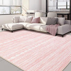 Nakagishi Pink Rugs for Bedroom Girls: 5x8 Washable Boho Large Neutral Area Rug by NakagishiAreaRug