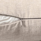 MIULEE Pack of 2 Couch Throw Pillow Covers 16x16 Inch Soft Light Brown Chenille - Image 3