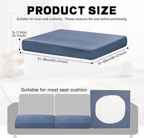 8Pcs Outdoor Cushion Covers, Patio Cushion Covers, Stretch Elastic Slipcovers - Image 2