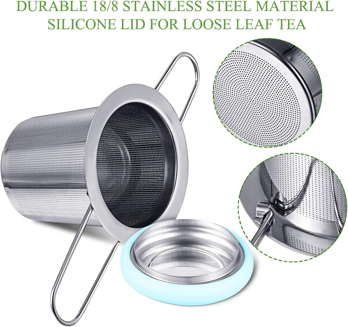 Patelai 2 Pcs Tea Infusers with Scoop Tea Infusers for Loose Teas