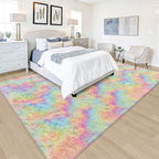 Fluffy Rainbow Colorful Area Rug by JiaoBaba