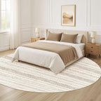 Nakagishi Round Rug Boho Area Rugs: 8x8 Washable Large Circle Neutral Soft - Image 7
