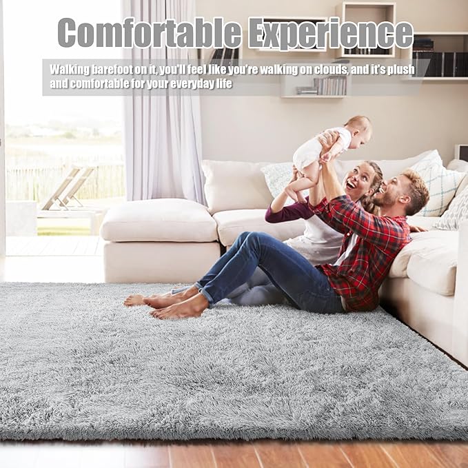 8x10 Fluffy Area Rugs for Living Room, Shag Area Rug for Bedroom - Image 5