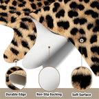 AROGAN Premium Leopard Print Rug 5.2x6.2 Feet, Machine Washable Faux Fur - Image 5