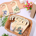 Whaline 8Pcs Baby Closet Size Dividers Dinosaur Hanging Wooden Baby Closet Organizer Newborn to 24 Months Thicken Infant Wardrobe Organizer for Home Nursery Bedroom Decor