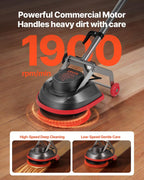 VEVOR Floor Scrubber Machine, 13" Heavy Duty Floor Cleaner Polisher