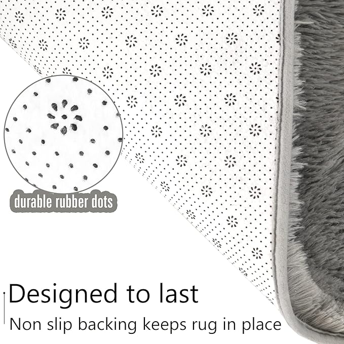 LOCHAS Ultra Soft Indoor Modern Area Rugs Fluffy Living Room Carpets - Image 5