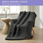 Bigacogo Chunky Knit Throw Blanket - Image 3