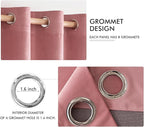 MIULEE Blush Pink Curtains Thermal Insulated Polyester Soundproof Room - Image 2