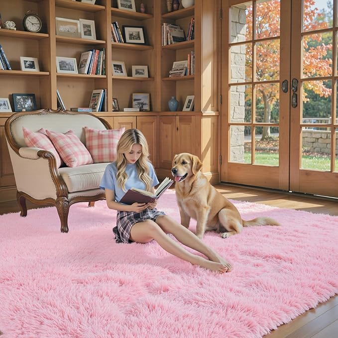 Rugs for Living Room 8x10, Alfombras para Salas Fluffy Shag Large Fuzzy Plush - Image 3