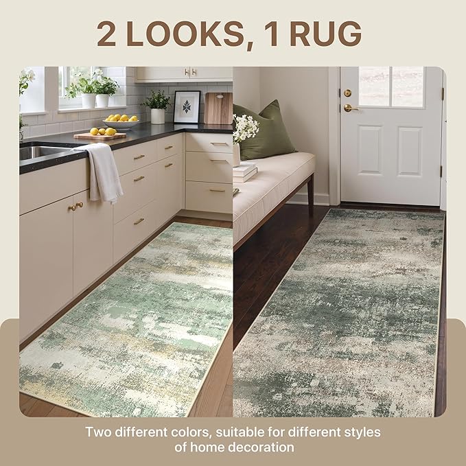 BEIMO Reversible 2'6"x6' Runner Rugs - Image 2