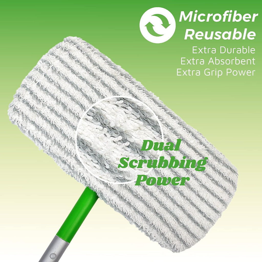 4-Pack Heavy-Duty Scrub Mop Pads for Swiffer Sweeper, Washable Refills