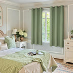 BGment Grass Green Black Out Curtains 63 Inch Long - Image 2