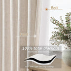 Guken 100% Blackout Curtains 72 Inch Length 2 Panels Set - Image 4