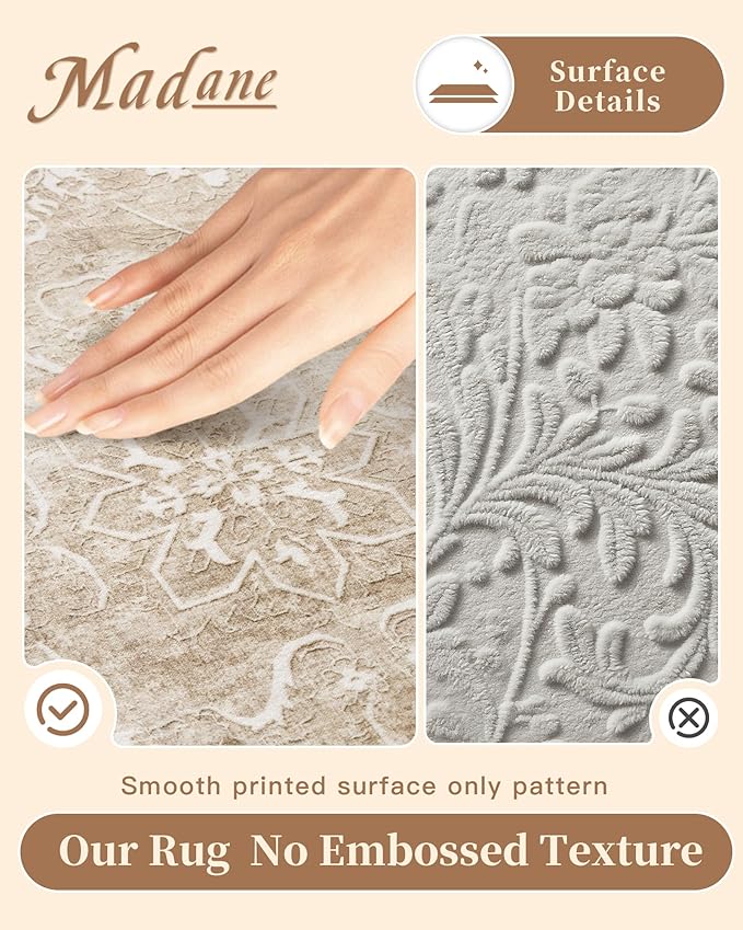 Madane Washable Runner Rug 2x6, Kitchen Hallway Runner Rug - Image 4