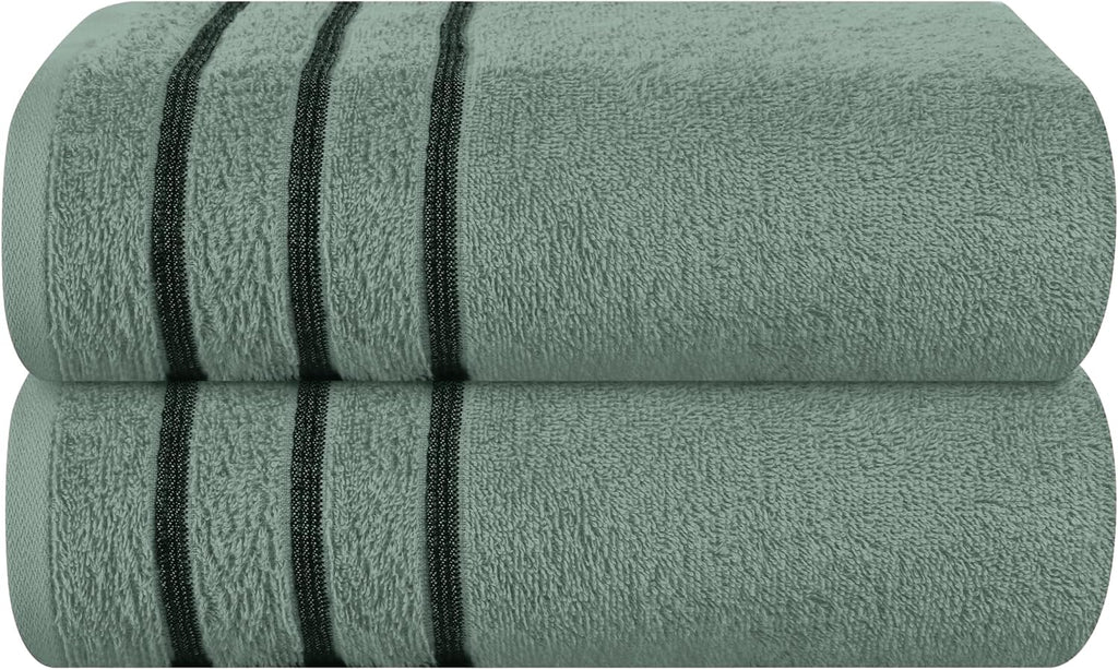 MyOwn Cotton 2 Pack Oversized Bath Towel Set 28x55 inches, Large Bath Towels, Ultra Absorbant Compact Quickdry & Lightweight Towel, Ideal for Gym Travel Camp Pool - Jade, 71628