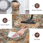 Yamaziot Washable Runner Rug, 2x10 Non-Slip Boho Vintage Hallway Rug Runner - Image 5