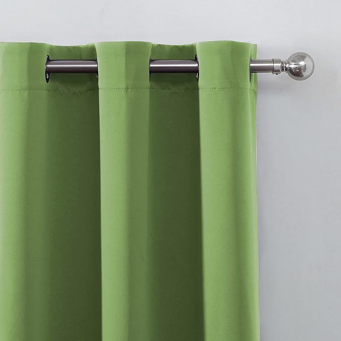 LEMOMO Light Green Thermal Blackout Curtains/42 x 95 Inch/Set of 2 Panels Room - Image 7