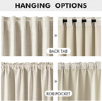 MIULEE 100% Blackout Linen Curtains - Image 5