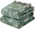 MSGKV Boho Throw Blanket for Couch Bed 60''x80'', 100% Cotton Blankets Woven by MSGKVHomeTextiles