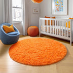Amdrebio Orange Circle Round Rug 6Ft - Image 8