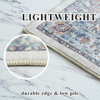 2x4 Washable Kitchen Runner Rug: Vintage Non-Slip Low Pile Entryway Area Rugs - Image 7