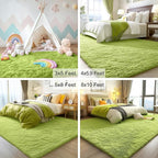 OLANLY 2x3 Machine Washable Small Bedside Rug, Soft Fluffy Shaggy Entryway - Image 5