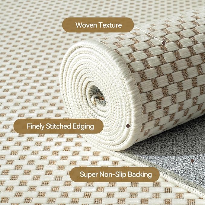 YDKGL 2x5 ft Hallway Runner Rug Boho Woven Washable Long Kitchen Runner Rugs - Image 6