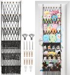 2 Tier Stuffed Animal Storage Shelf Net, 35x30'' Large Plushie Net Beige