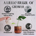 Organic Liquid Indoor Plant Food, Houseplant, Tropical & All-Purpose Indoor Plant Fertilizer, Organic Liquid Fertilizer 5-5-5 with Sea Kelp, 8oz Treats 50 Gallons