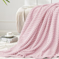 BEDELITE Fleece Blanket Twin Size – 3D Ribbed Jacquard Soft and Warm Decorative by BEDELITE