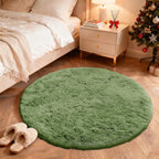 OLANLY Green Round Rugs for Bedroom - Image 3